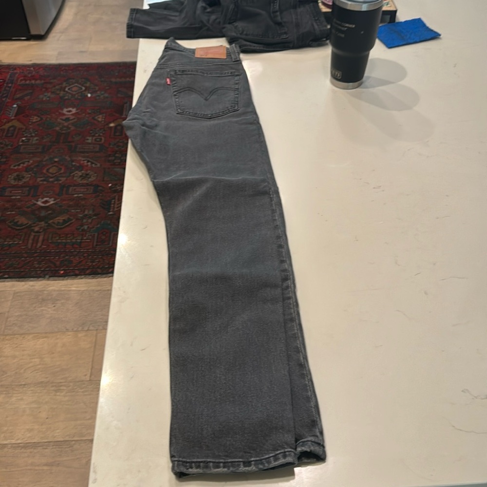 Levi 501 skinny 26x30 faded black